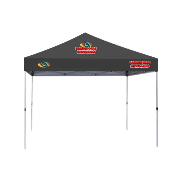 toldo carpa personalizada con logo tipo impreso sublimado